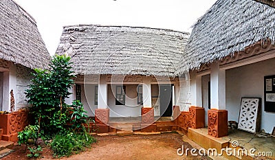 View to Besease Traditional Asante Shrine at,Ejisu, Kumasi, Ghana Stock Photo