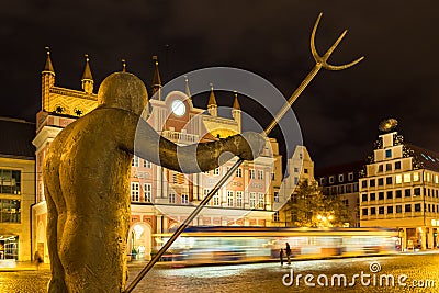 View to the city hall in Rostock, Germany Editorial Stock Photo