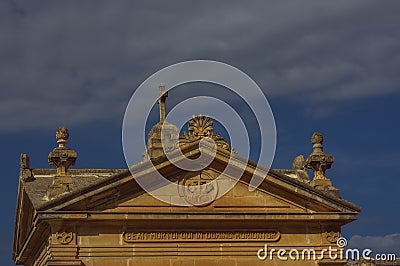 View to crypt on Addolorata cemetery Stock Photo