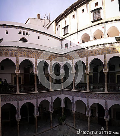 View to Dar Mustapha Pacha Palace, Casbah of Algiers, Algeria Editorial Stock Photo