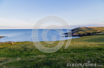 View to Galley Head Lighthouse Stock Photo