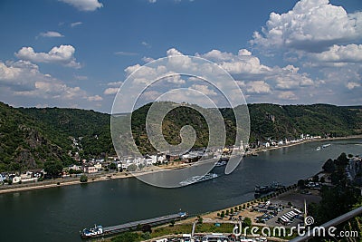 View to the german village St. Goarhausen Stock Photo