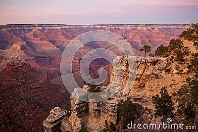 A view to Grand Canyon National Park, South Rim, Arizona, USA Stock Photo