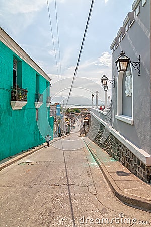 View to the harbor over Bartolome Maso street Editorial Stock Photo