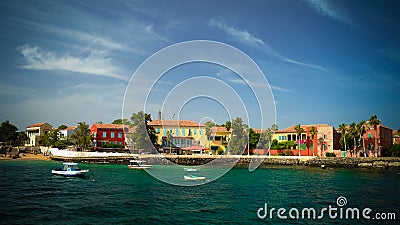 View to historic city at the Goree island, Senegal Stock Photo