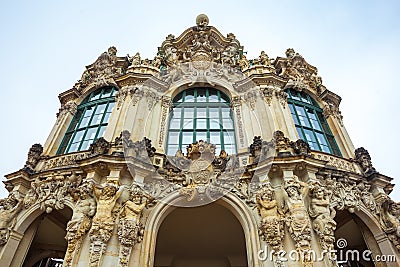 View to the historical buildings of the famous Zwinger palace in Editorial Stock Photo