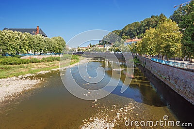 View to the north from the Clemenceau bridge Stock Photo