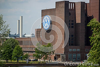 View to the old Volkswagen Factory.Wolfsburg, Germany, May 19 2016 Editorial Stock Photo