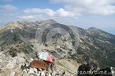 View to peaks Polejan and Bezbog from Jangal peak in Pirin National Park, Bulgaria Editorial Stock Photo