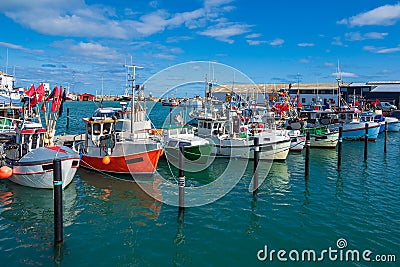View to the port of Hirtshals in Denmark Editorial Stock Photo