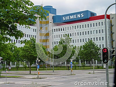 View to Siemens headquarter in Munich, Germany Editorial Stock Photo
