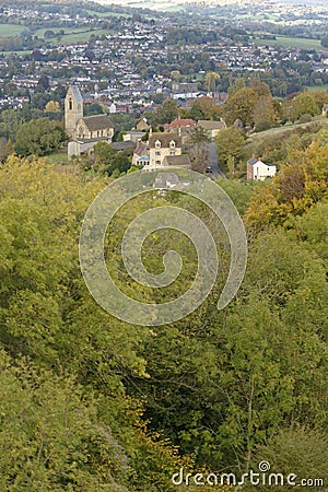 View to Stroud, Gloucestershire, England. cotswolds Stock Photo