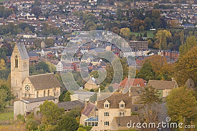 View to Stroud, Gloucestershire, England. cotswolds Stock Photo