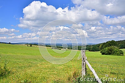 View to upper lusatia in saxon Stock Photo