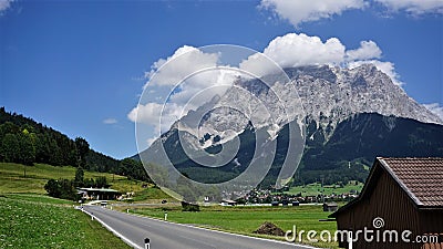 View to the Zugspitze in germany Editorial Stock Photo