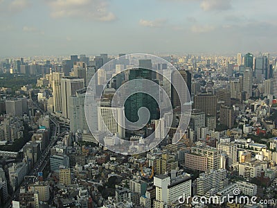 View on Tokyo centre cityscape from above Editorial Stock Photo