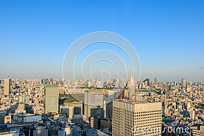 View of Tokyo from the height of the 45th floor Stock Photo