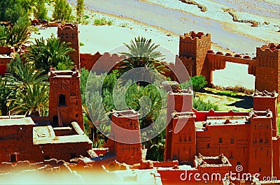 View from the top of Ajt Bin Haddu, Morroco Stock Photo