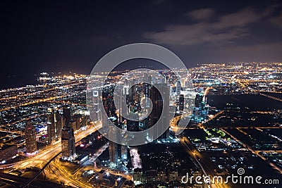 View from the Top of Burj Khalifah Stock Photo