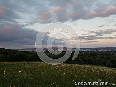 View from the top of the cavehill looking over north belfast Stock Photo