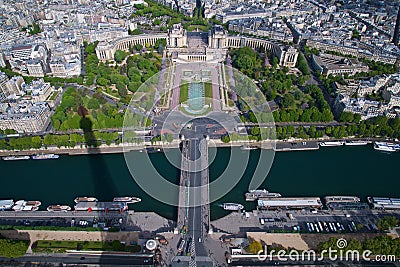 View from top of Eiffel Tower Stock Photo