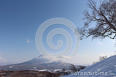 View from the top of hanazono number 2 chairlift Stock Photo