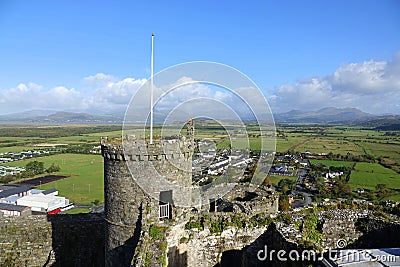 View from historic stone castle Stock Photo