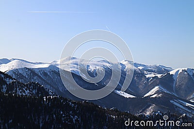 View from the top of MalÃ½ Rozsutec 1 343 m in MalÃ¡ Fatra mountains Stock Photo