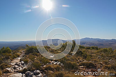 view from the the top of Mount Sonder just outside of Alice Springs, West MacDonnel National Park, Australia Stock Photo