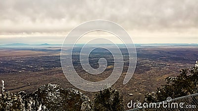 View from the top of the Sandias Stock Photo