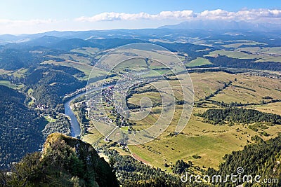 View from the top of Three Crowns Mountain, Poland Stock Photo