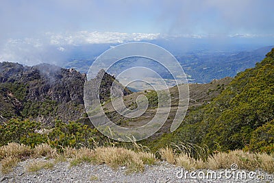 A view from the top of Volcan Baru, Panama Stock Photo
