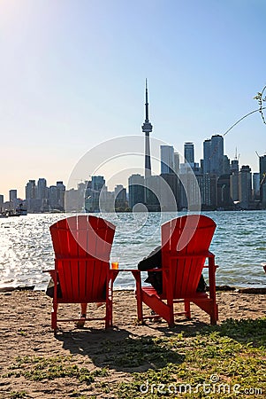 View from Toronto Islands Editorial Stock Photo