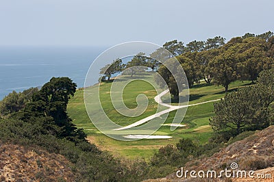 View from Torrey Pines Golf Course Stock Photo