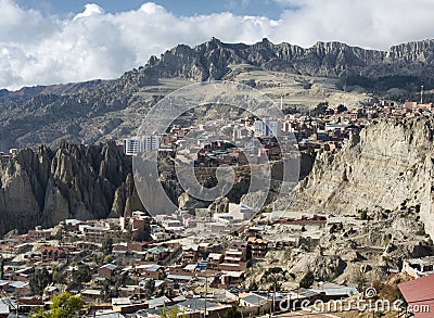 View toward El Alto in La Paz Stock Photo