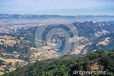 View towards Almaden reservoir Stock Photo