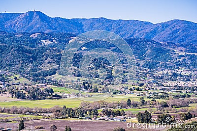 View towards Almaden Valley from Santa Teresa Park Stock Photo
