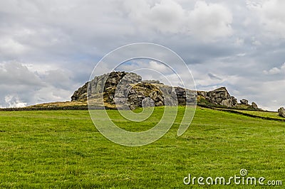 A view towards the Almscliffe crag in Yorkshire, UK Stock Photo