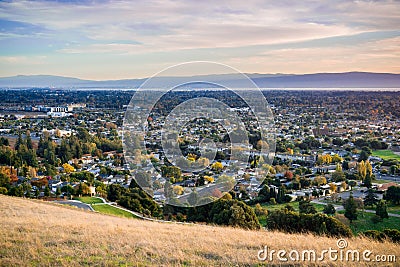 View towards Fremont and Union City from Garin Dry Creek Pioneer Regional Park Stock Photo