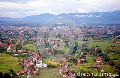 1975. Nepal. View of Katmandu. Editorial Stock Photo