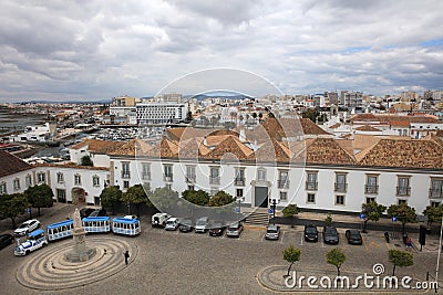 View from the Tower of Faro tot he City. Algarve. Portugal Editorial Stock Photo