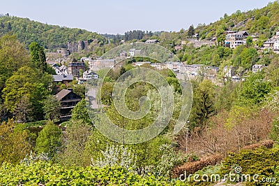 View of the town La Roche-en-Ardenne in Belgium Stock Photo