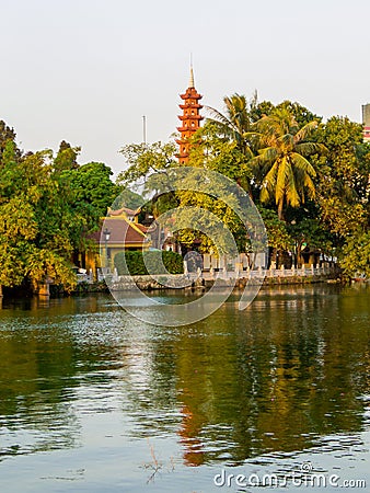 Tran Quoc Pagoda, Hanoi, Vietnam Stock Photo