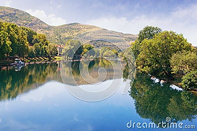 View of Trebisnjica river. Bosnia and Herzegovina Stock Photo