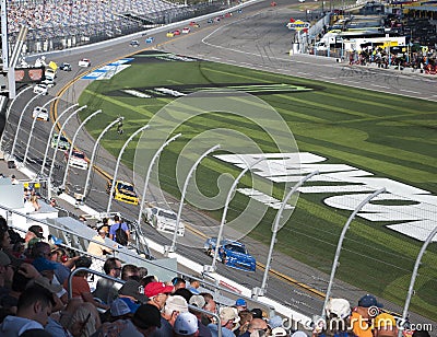 Car racing and fans close up. NASCAR Editorial Stock Photo