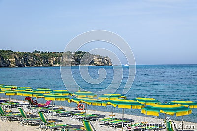 View of Tropea Beach - Tropea, Calabria, Italy Stock Photo