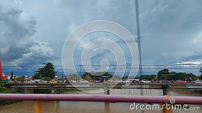 View of the twin brigde Stock Photo