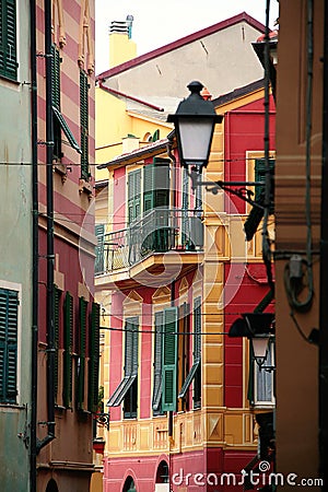 View of a typical Ligurian road Stock Photo