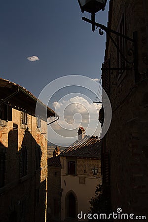 View of a typical old Italian village Stock Photo