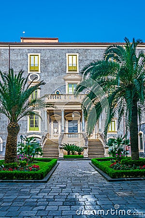 View of the Universita degli studi di catania building in Sicily, Italy Stock Photo